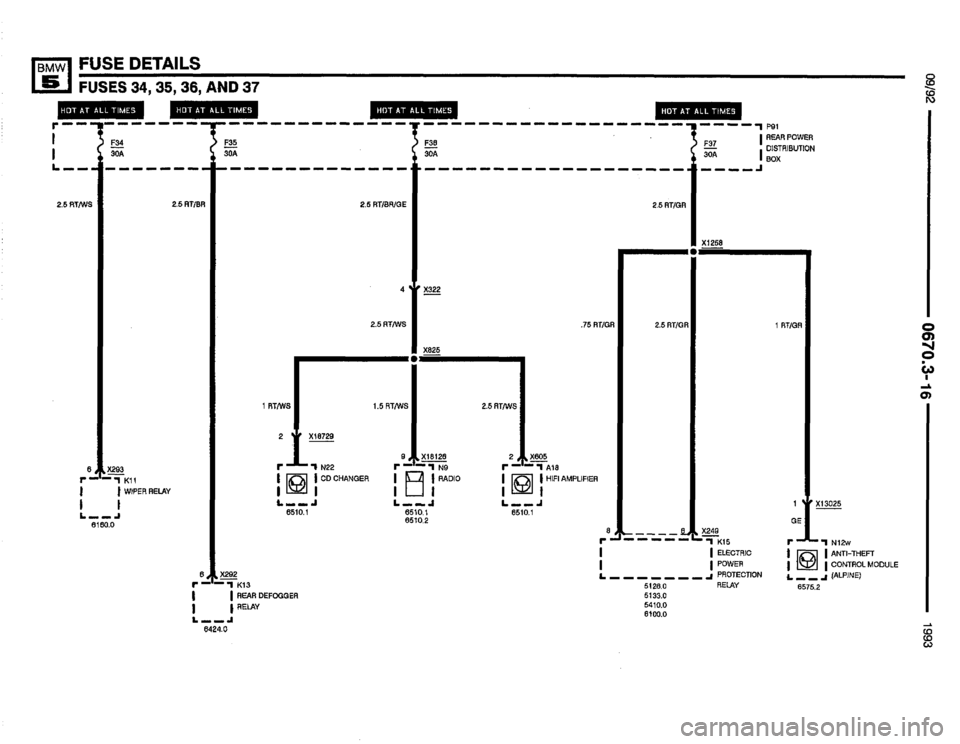BMW M5 1993 E34 Electrical Troubleshooting Manual 
