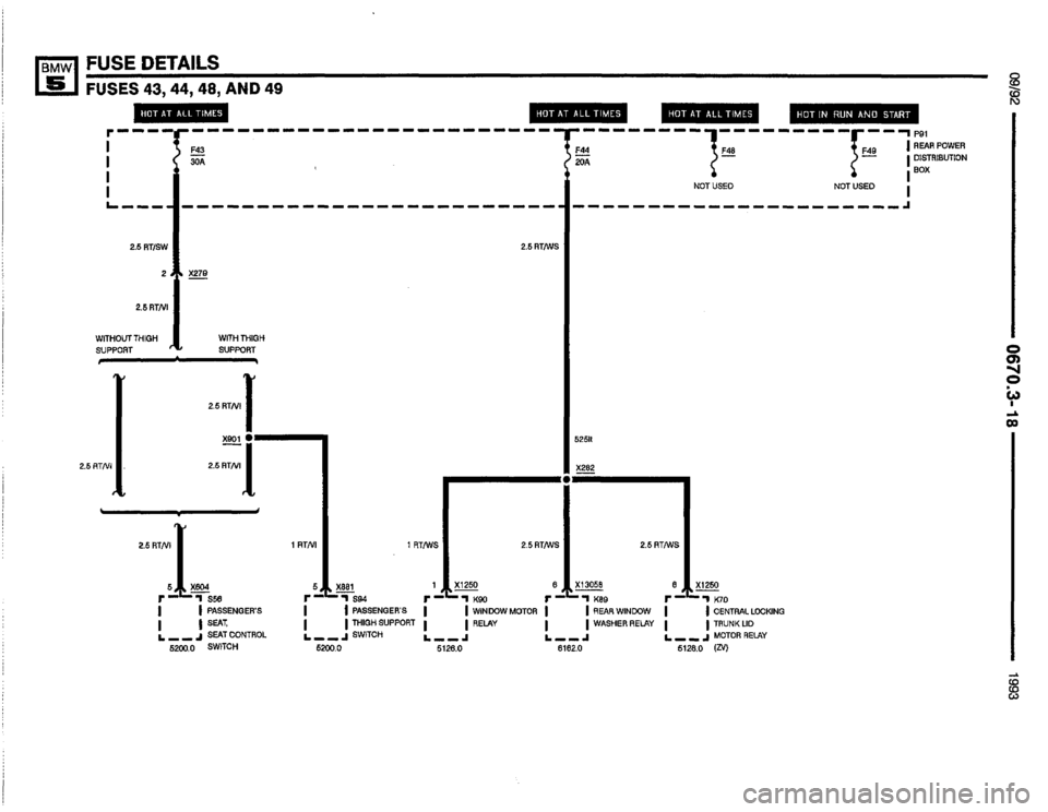 BMW M5 1993 E34 Electrical Troubleshooting Manual 
