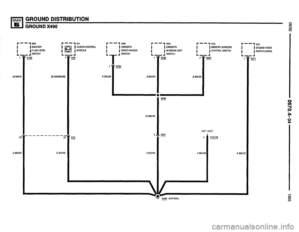 BMW M5 1993 E34 Electrical Troubleshooting Manual 