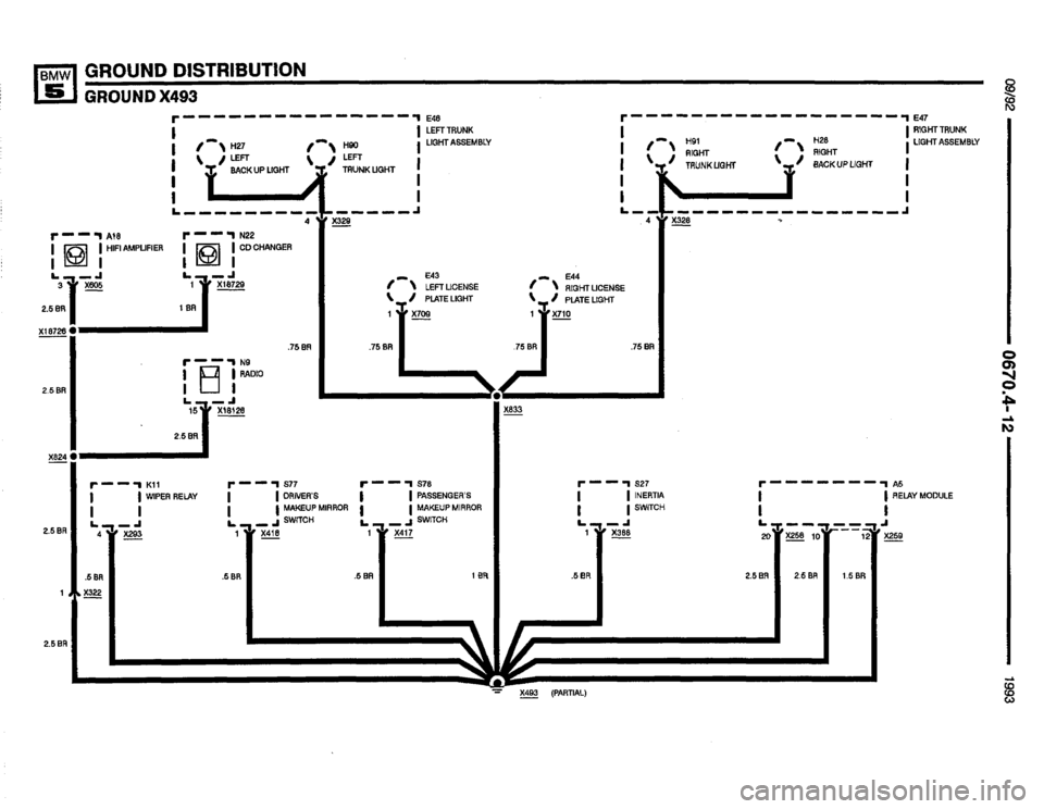 BMW M5 1993 E34 Electrical Troubleshooting Manual 