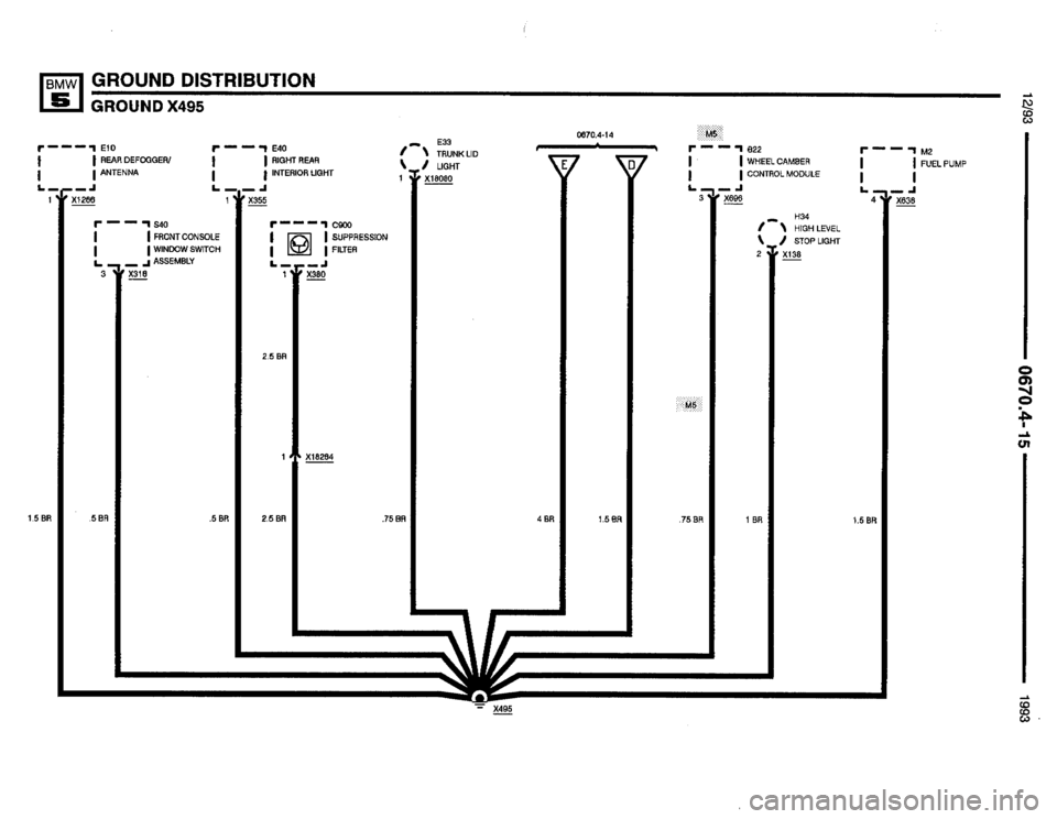 BMW M5 1993 E34 Electrical Troubleshooting Manual 