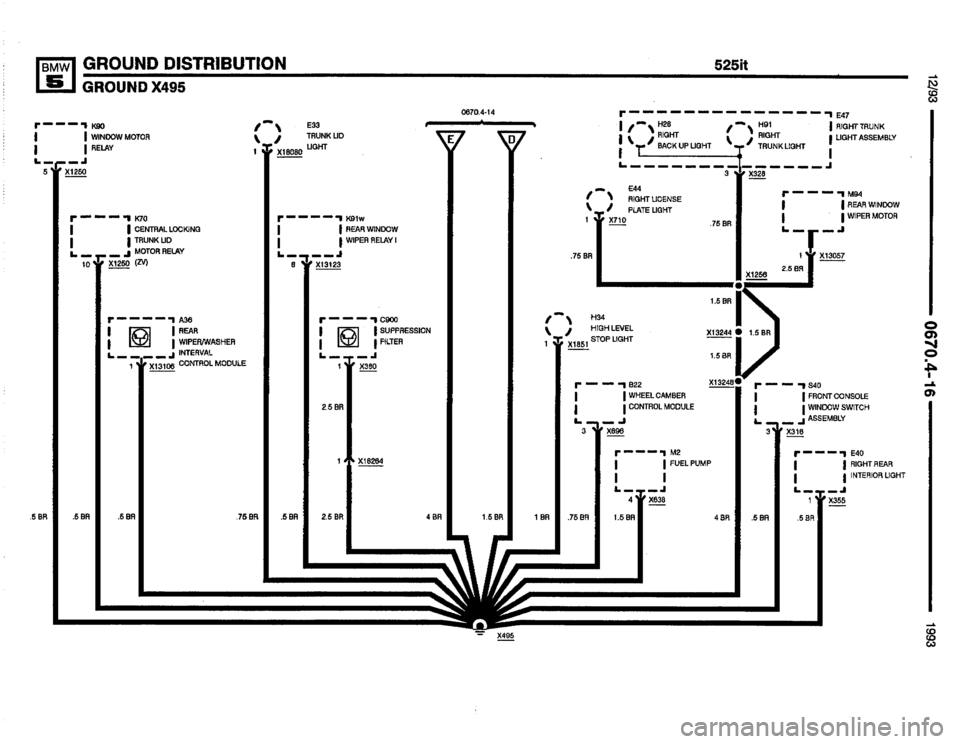 BMW M5 1993 E34 Electrical Troubleshooting Manual 