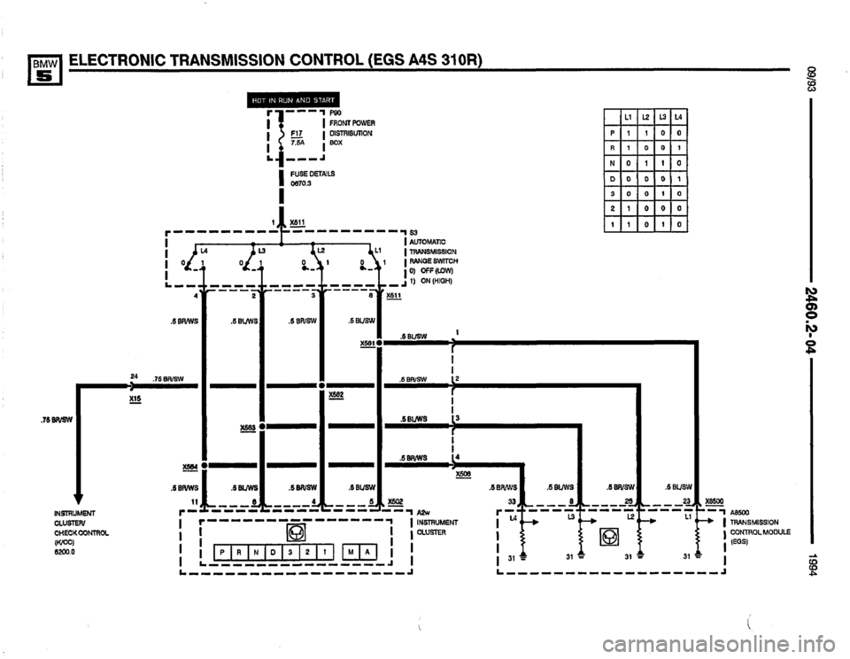 BMW 530it 1994 E34 Electrical Troubleshooting Manual 