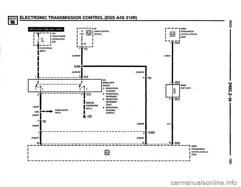 BMW 530it 1994 E34 Electrical Troubleshooting Manual 