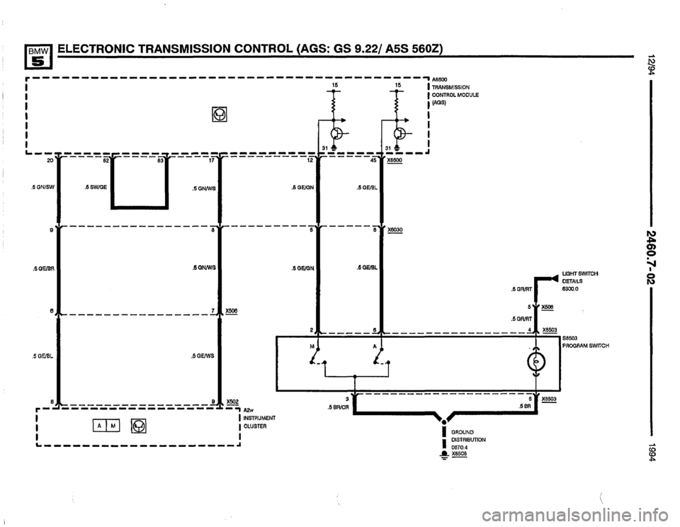BMW 525it 1994 E34 Electrical Troubleshooting Manual 