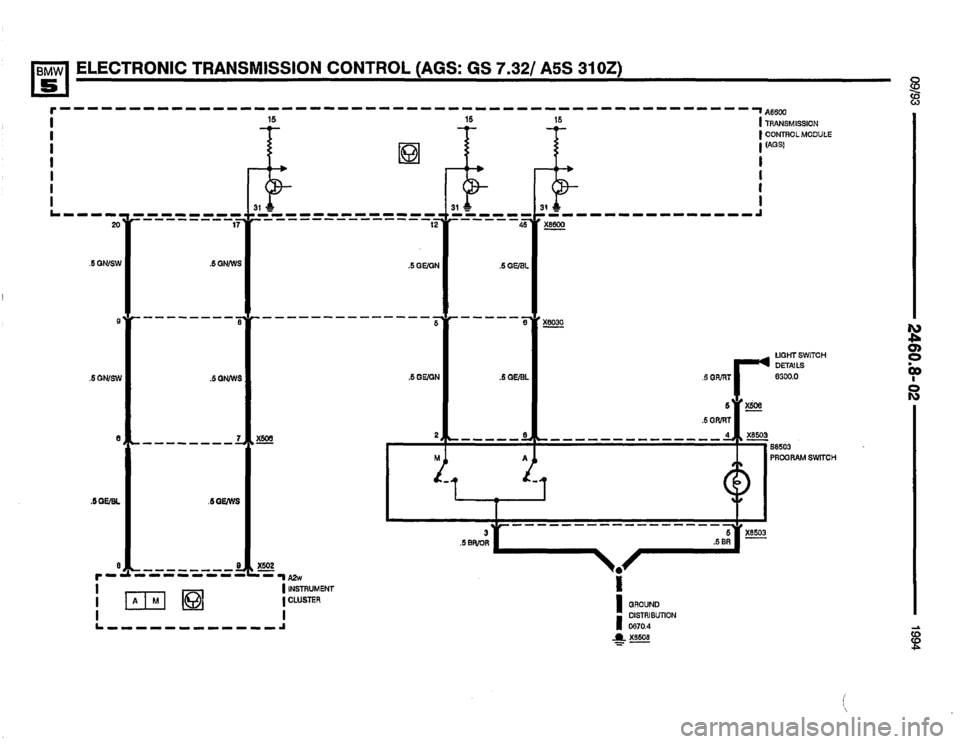 BMW 530it 1994 E34 Electrical Troubleshooting Manual 