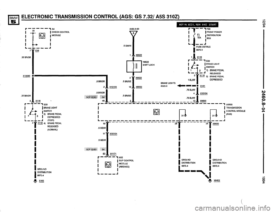 BMW 530it 1994 E34 Electrical Troubleshooting Manual 