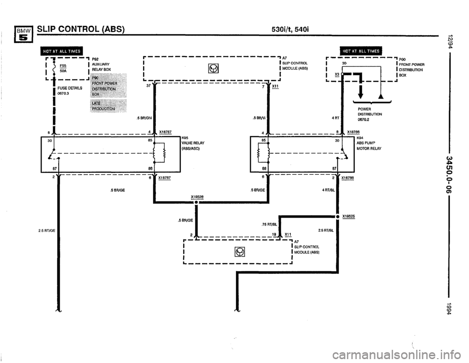 BMW 530it 1994 E34 Electrical Troubleshooting Manual 