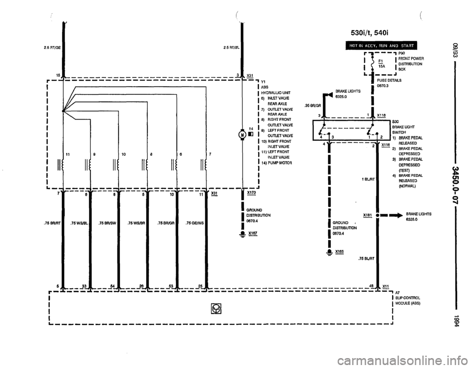 BMW 530it 1994 E34 Electrical Troubleshooting Manual 