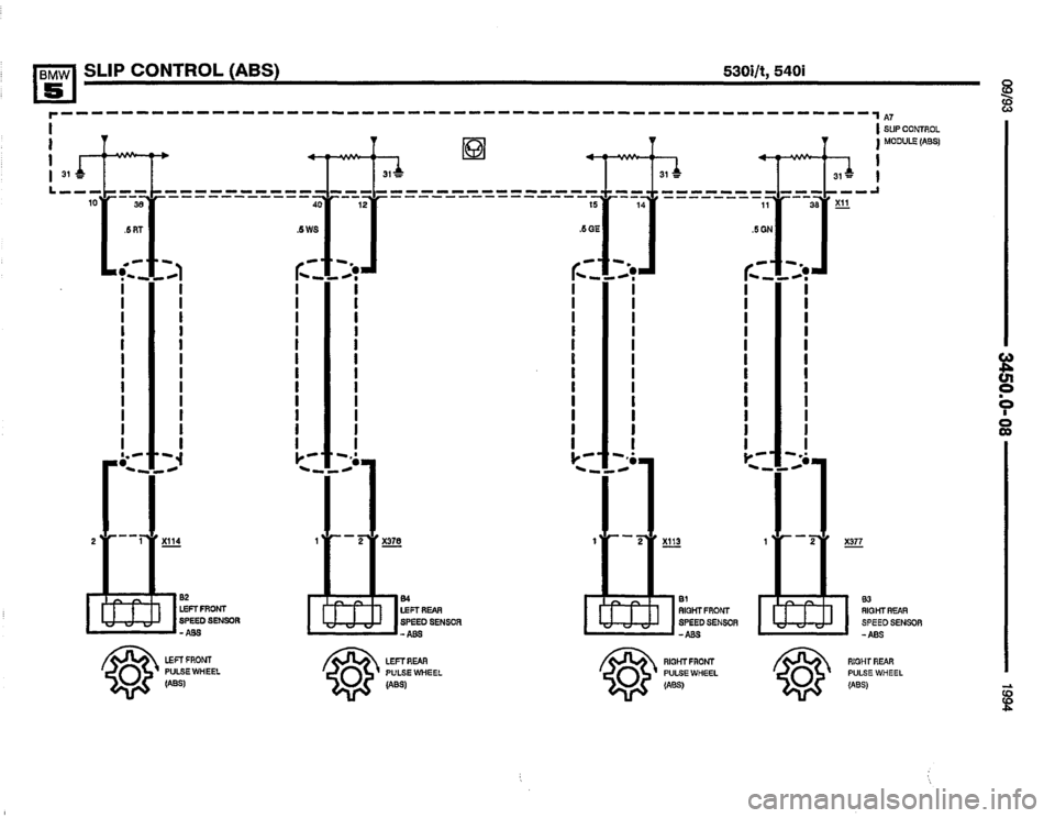 BMW 530it 1994 E34 Electrical Troubleshooting Manual 