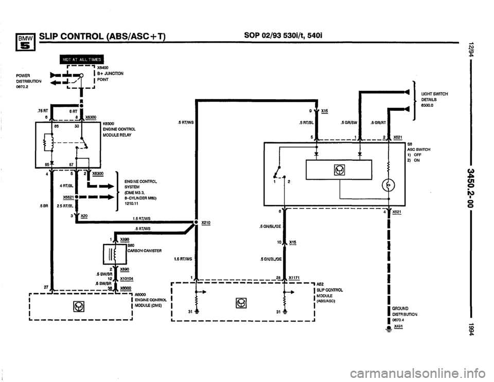 BMW 530it 1994 E34 Electrical Troubleshooting Manual 