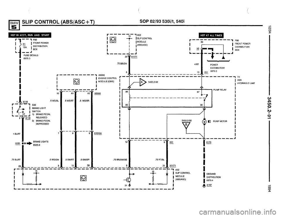 BMW 530it 1994 E34 Electrical Troubleshooting Manual 