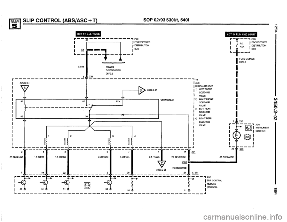 BMW 530it 1994 E34 Electrical Troubleshooting Manual 
