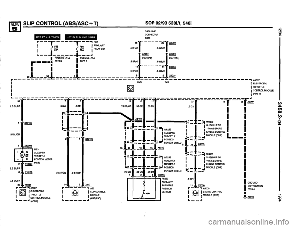 BMW 530it 1994 E34 Electrical Troubleshooting Manual 