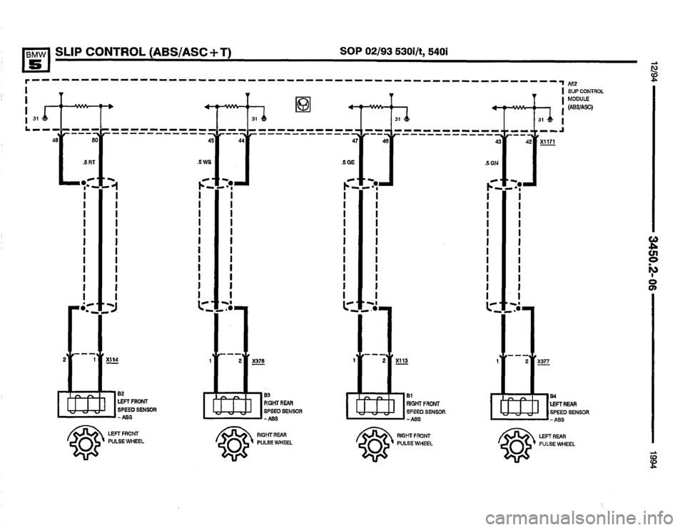 BMW 530it 1994 E34 Electrical Troubleshooting Manual 