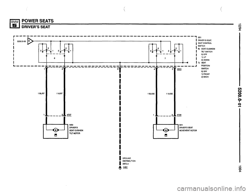 BMW 530it 1994 E34 Electrical Troubleshooting Manual 