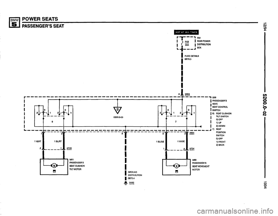 BMW 530it 1994 E34 Electrical Troubleshooting Manual 