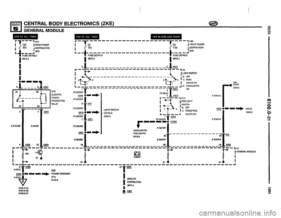 BMW 530it 1994 E34 Electrical Troubleshooting Manual 