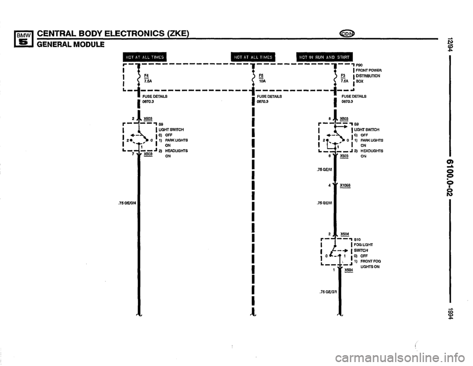 BMW 530it 1994 E34 Electrical Troubleshooting Manual 