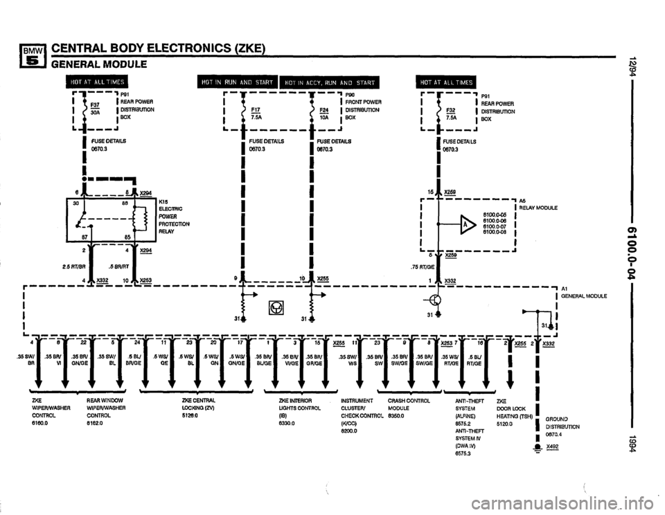 BMW 530it 1994 E34 Electrical Troubleshooting Manual 