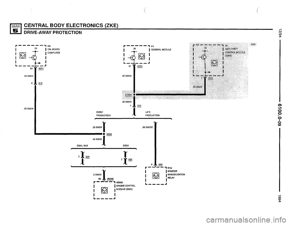 BMW 530it 1994 E34 Electrical Troubleshooting Manual 