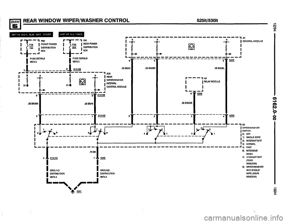 BMW 530it 1994 E34 Electrical Troubleshooting Manual 