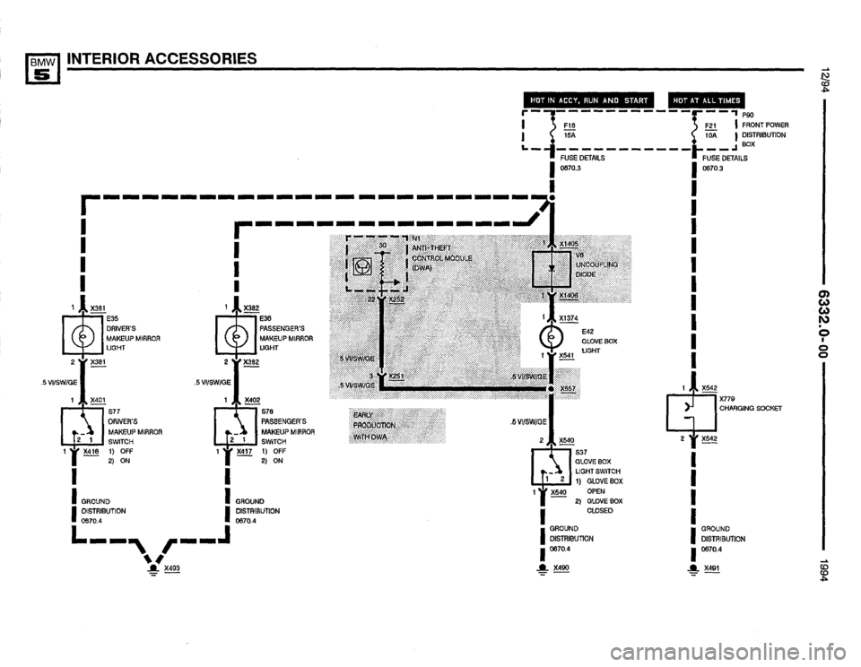 BMW 530it 1994 E34 Electrical Troubleshooting Manual 