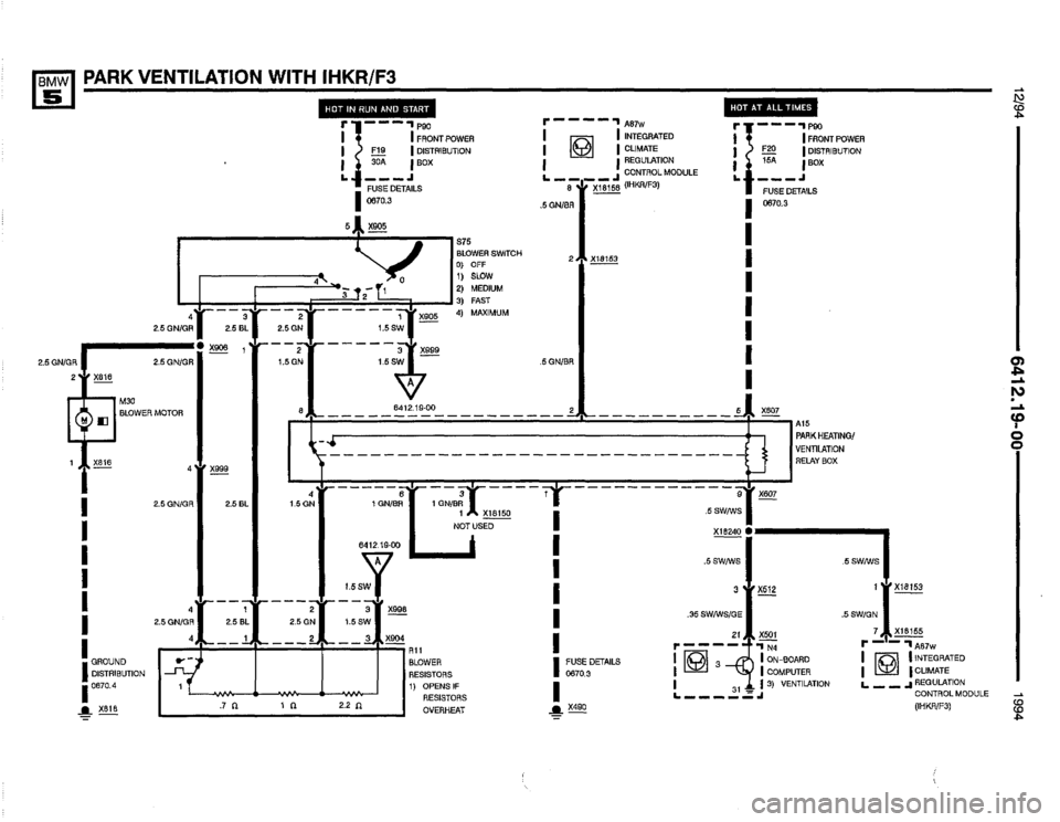 BMW 530it 1994 E34 Electrical Troubleshooting Manual 