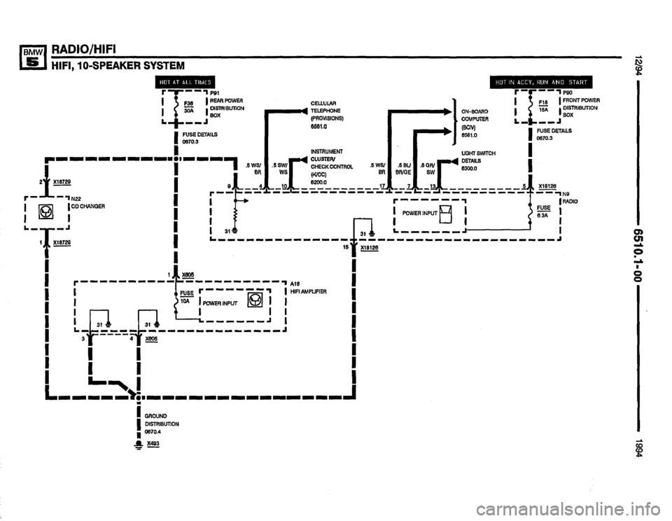 BMW 530it 1994 E34 Electrical Troubleshooting Manual 
