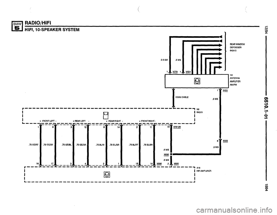 BMW 530it 1994 E34 Electrical Troubleshooting Manual 