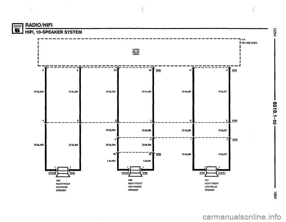 BMW 530it 1994 E34 Electrical Troubleshooting Manual 