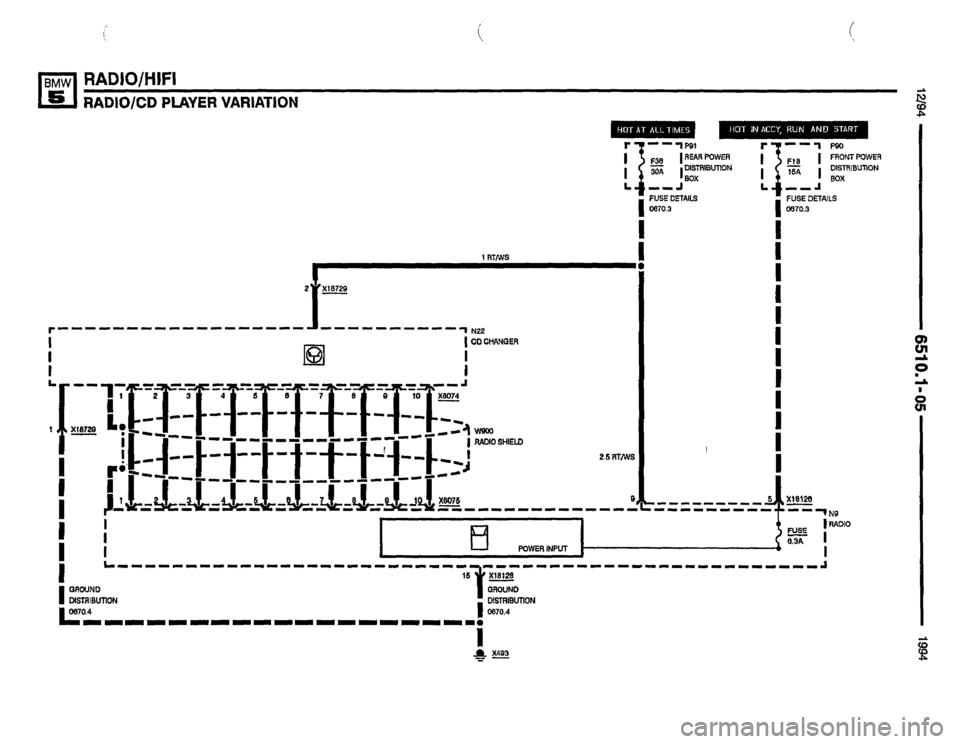 BMW 530it 1994 E34 Electrical Troubleshooting Manual 