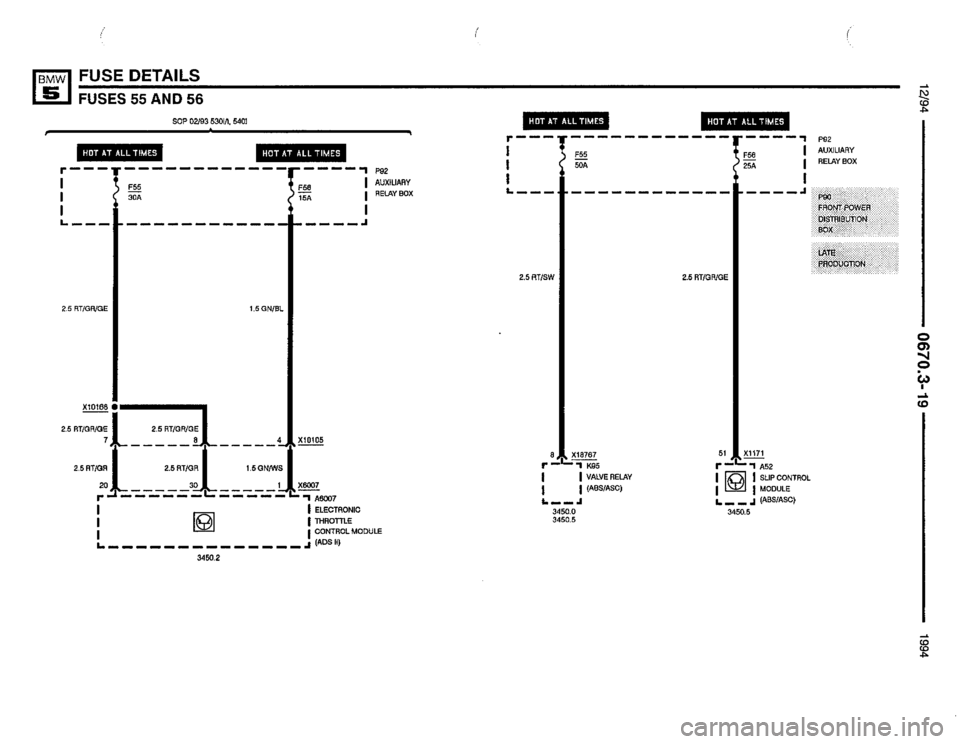 BMW 530it 1994 E34 Electrical Troubleshooting Manual 
