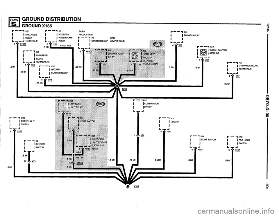 BMW 530it 1994 E34 Electrical Troubleshooting Manual 