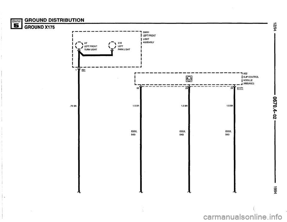 BMW 530it 1994 E34 Electrical Troubleshooting Manual 
