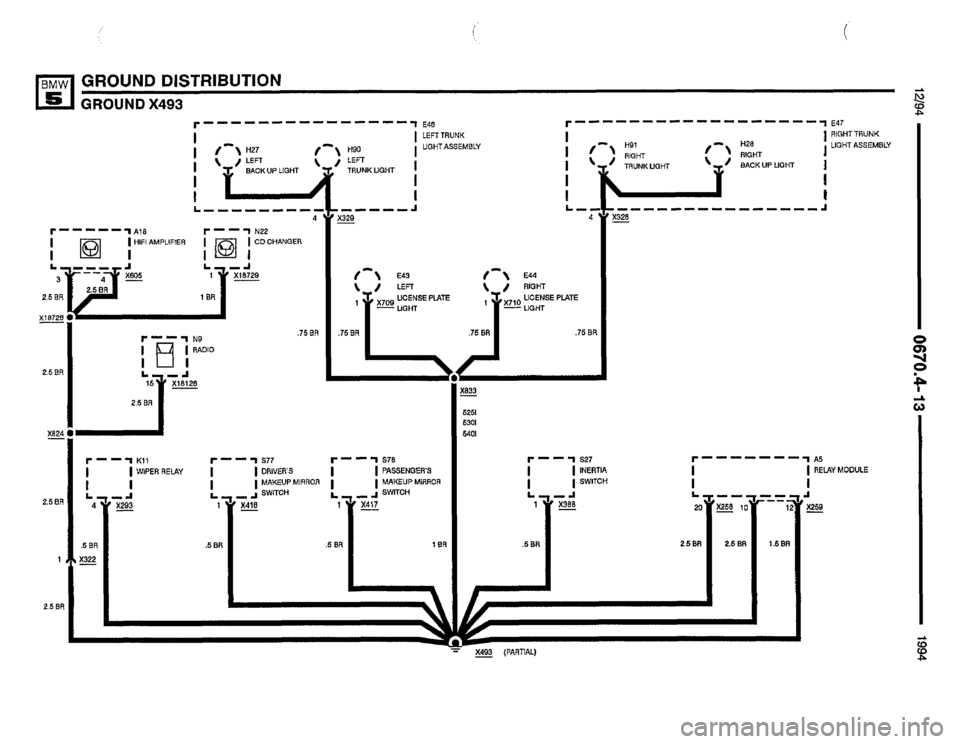 BMW 530it 1994 E34 Electrical Troubleshooting Manual 
