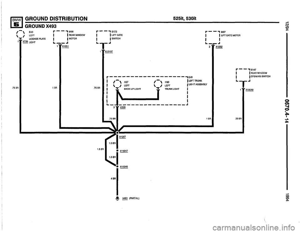 BMW 530it 1994 E34 Electrical Troubleshooting Manual 
