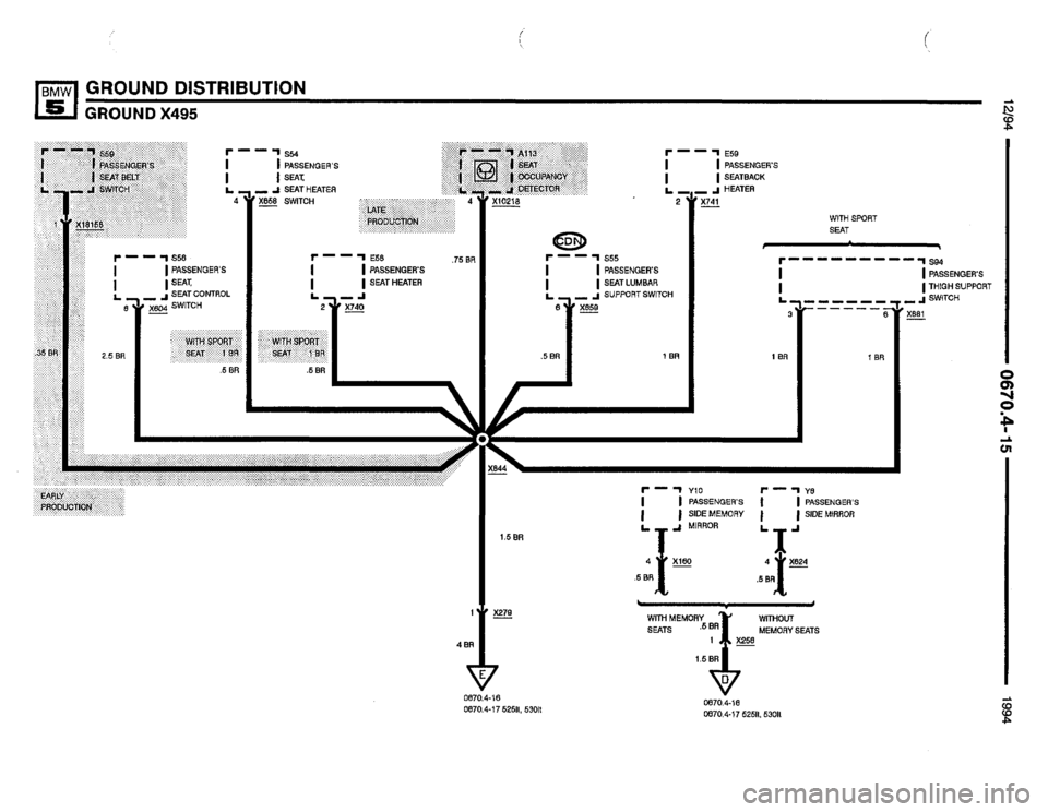 BMW 530it 1994 E34 Electrical Troubleshooting Manual 