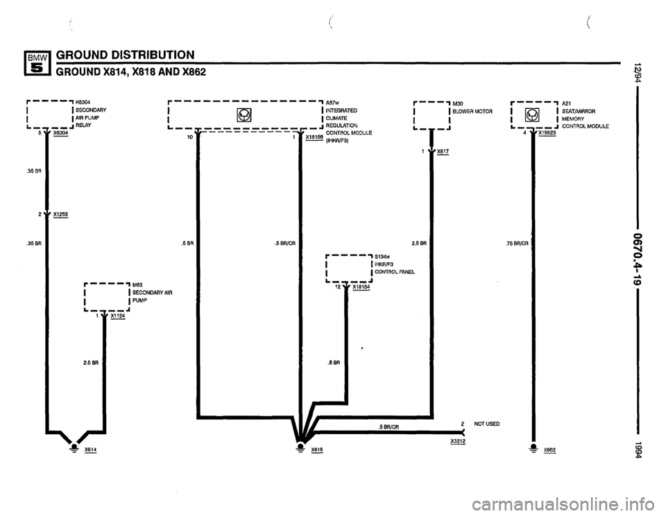 BMW 530it 1994 E34 Electrical Troubleshooting Manual 