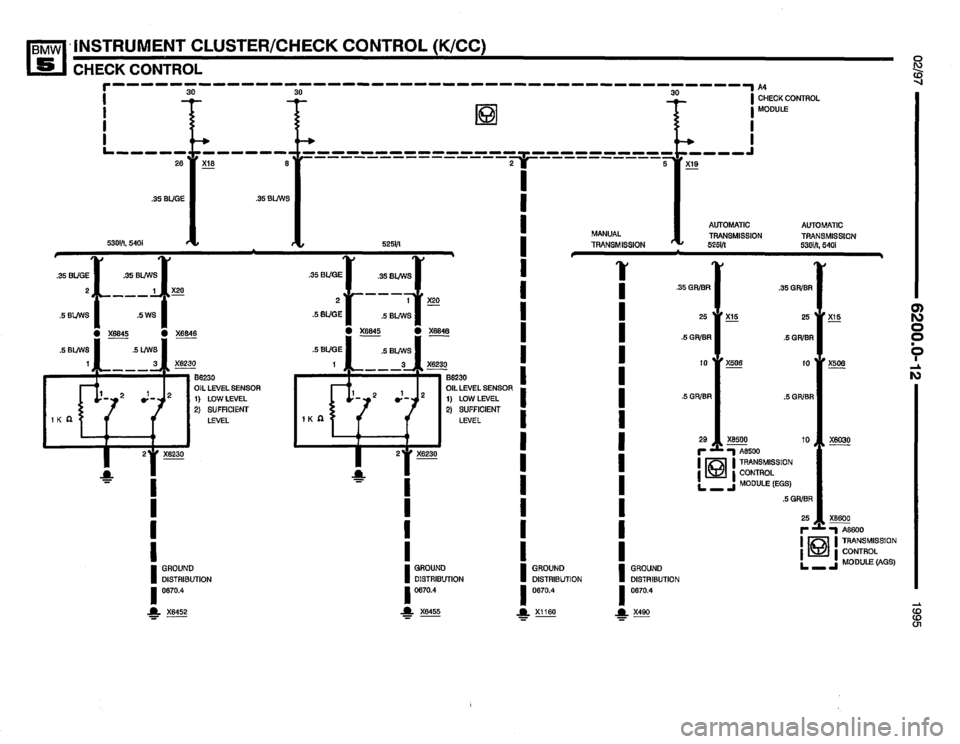 BMW 525it 1995 E34 Electrical Troubleshooting Manual 
