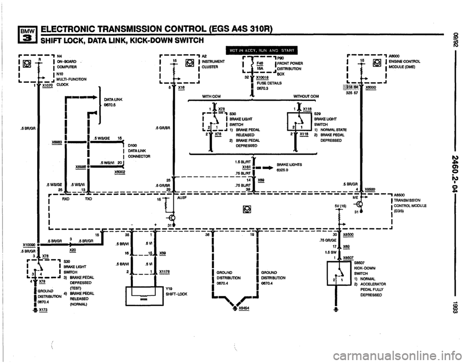 BMW 325i 1993 E36 Electrical Troubleshooting Manual 