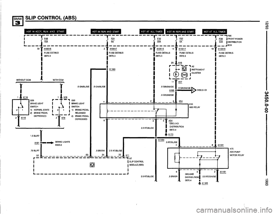 BMW 325i 1993 E36 Electrical Troubleshooting Manual 
