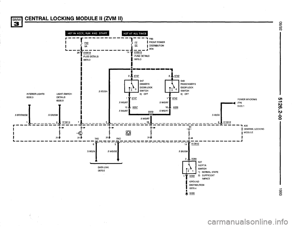 BMW 325i 1993 E36 Electrical Troubleshooting Manual 