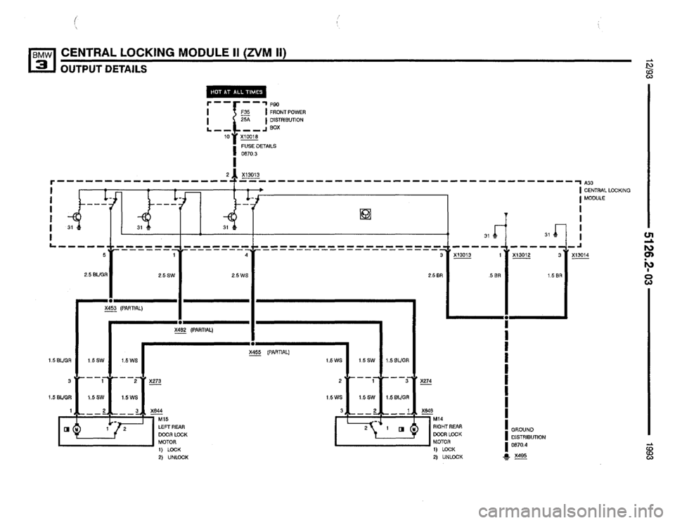 BMW 325i 1993 E36 Electrical Troubleshooting Manual 