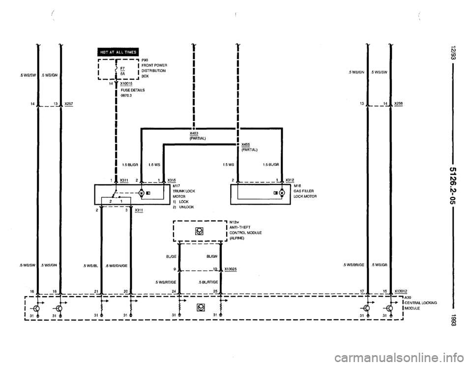 BMW 325i 1993 E36 Electrical Troubleshooting Manual 