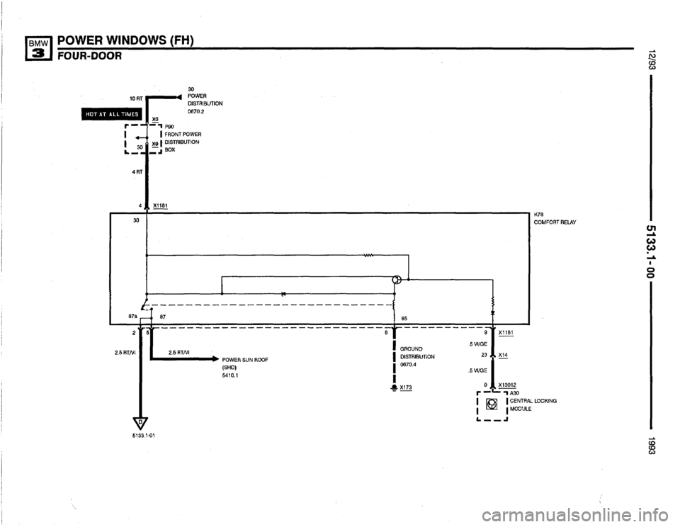 BMW 325i 1993 E36 Electrical Troubleshooting Manual 