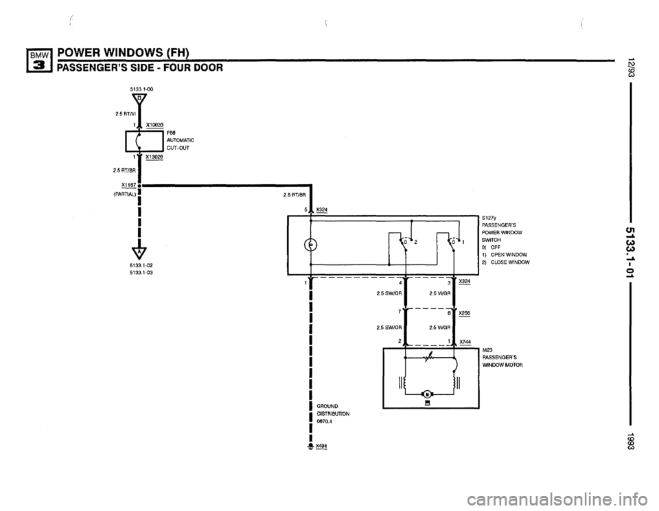 BMW 325i 1993 E36 Electrical Troubleshooting Manual 