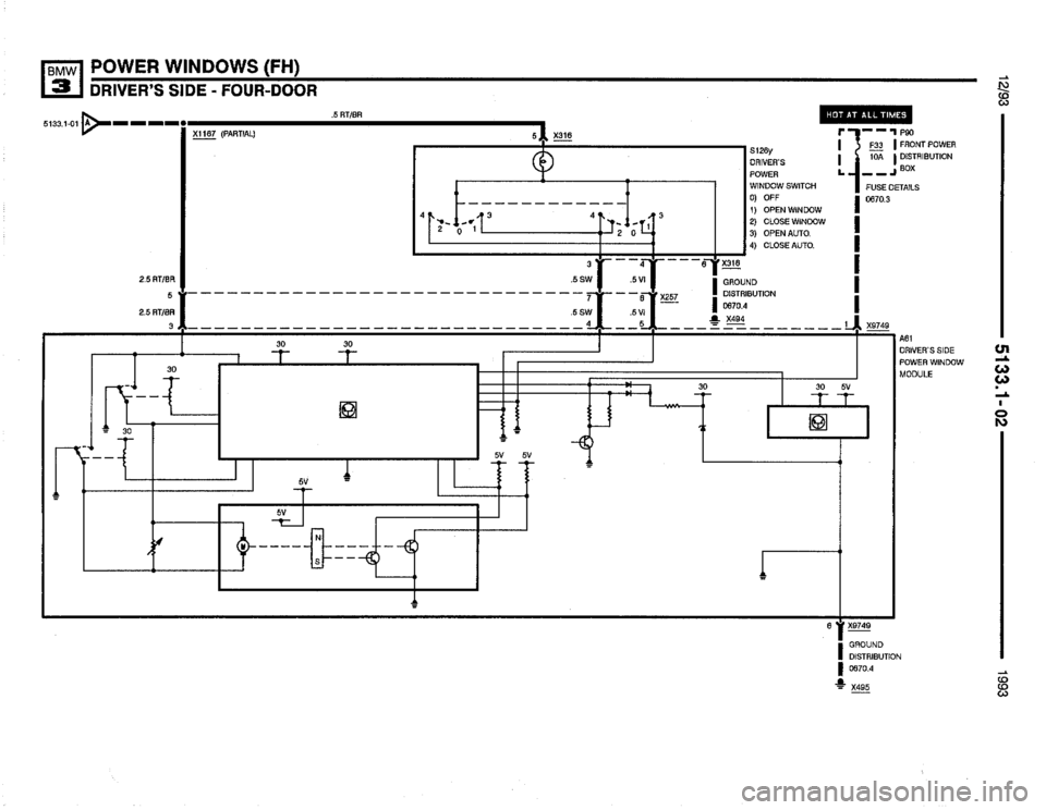 BMW 325i 1993 E36 Electrical Troubleshooting Manual 