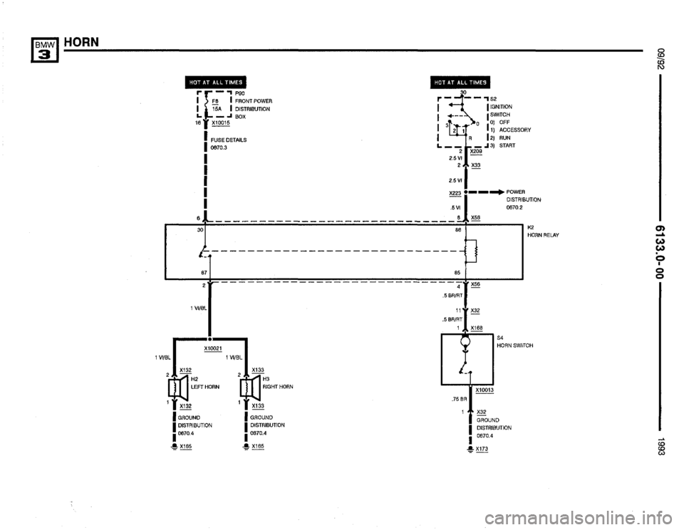 BMW 325i 1993 E36 Electrical Troubleshooting Manual 