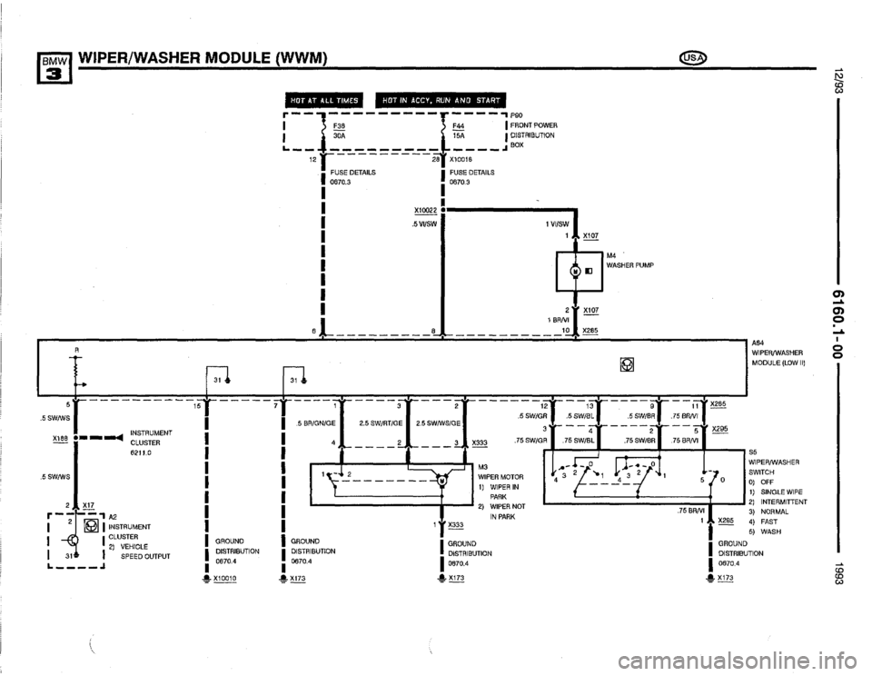 BMW 325i 1993 E36 Electrical Troubleshooting Manual 